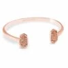 Elton Rose Gold Cuff Bracelet In Rose Gold Drusy -Jewelry Shop kendra scott elton rose gold cuff bracelet in rose gold drusy 00 default lg