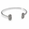Elton Silver Cuff Bracelet In Platinum Drusy -Jewelry Shop kendra scott elton silver cuff bracelet in platinum drusy 00 default lg