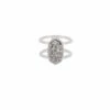 Elyse Silver Ring In Platinum Drusy -Jewelry Shop kendra scott elyse silver band ring in platinum drusy 00 default lg