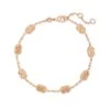 Emilie Rose Gold Chain Bracelet In Sand Drusy -Jewelry Shop kendra scott emilie link bracelet rose gold sand drusy 00 lg