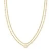 Emilie Gold Multi Strand Necklace In Iridescent Drusy -Jewelry Shop kendra scott emilie multi strand necklace gold iridescent drusy 00 lg