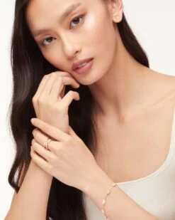 Emilie Rose Gold Chain Bracelet In Sand Drusy -Jewelry Shop kendra scott emilie rose gold chain bracelet sand drusy