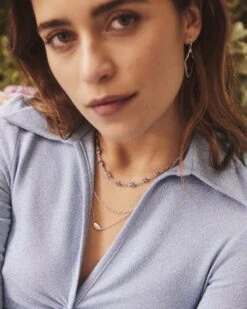 Brooke Multi Strand Necklace In Silver -Jewelry Shop kendra scott emilie strand necklace rhodium platinum drusy 2