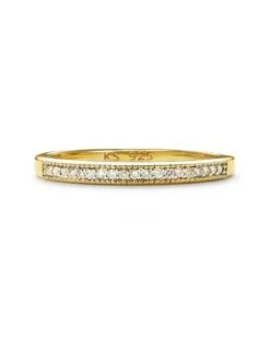 Ensley 18k Gold Vermeil Band Ring In White Diamond