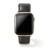 Evans Leather Watch Band In Black -Jewelry Shop kendra scott evans leather watch band stainless steel black leather 00