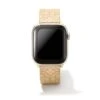 Filigree Beige Leather Watch Band With Gold Tone Stainless Steel -Jewelry Shop kendra scott filigree leather watch band gold tone stainless steel beige leather 00