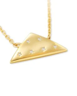 Folds Of Honor 14k Gold Pendant Necklace In White Diamond -Jewelry Shop kendra scott fine folds of honor necklace 18k gold wt diamond 02 lg