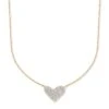Large Heart 14k Yellow Gold Pendant Necklace In White Diamond -Jewelry Shop kendra scott fine lg heart pendant necklace 14k gold wt diamond 00 lg