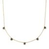 Shannon 14k Yellow Gold Collar Necklace In Black Diamond -Jewelry Shop kendra scott fine shannon strand necklace 14k yellow gold black diamond 00 lg
