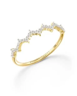 Finley 14k Yellow Gold Band Ring In White Diamond -Jewelry Shop kendra scott finley band ring 14k yellow gold white diamond 01 lg
