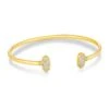 Grayson Gold Cuff Bracelet In White Crystal -Jewelry Shop kendra scott grayson crystal cuff bracelet gold white crystal 00 lg