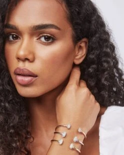 Grayson Gold Cuff Bracelet In White Crystal -Jewelry Shop kendra scott grayson cuff bracelet all colorways