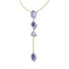 Greta Gold Y Necklace In Lavender Mix -Jewelry Shop kendra scott greta y necklace gold lavender mix 00