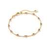 Haven Gold Crystal Heart Delicate Chain Bracelet In Pink Crystal -Jewelry Shop kendra scott haven crystal heart delicate chain bracelet gold pink crystal 00