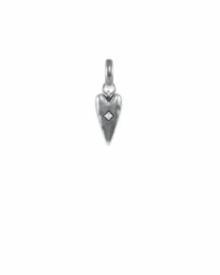 Heart Charm In Vintage Silver -Jewelry Shop kendra scott heart causes charm vintage silver 01 lg