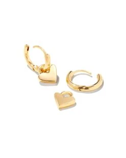 Jewelry Shop -Jewelry Shop kendra scott heart padlock huggie earrings 18k gold vermeil 01