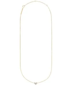 Heart 14k Yellow Gold Pendant Necklace In White Diamonds -Jewelry Shop kendra scott heart short pendant necklace 14k yellow gold white diamonds 01 lg