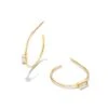 Isabella 14k Yellow Gold Hoop Earrings In White Diamond 1 Isabella 14k Yellow Gold Hoop Earrings In White Diamond -Jewelry Shop kendra scott isabella hoop earrings 14k yellow gold white diamond 00