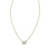 Isabella 14k Yellow Gold Pendant Necklace In White Diamond, .18ct -Jewelry Shop kendra scott isabella pendant necklace 14k yellow gold white .18K diamond 00