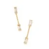 Juliette Gold Drop Earrings In White Crystal -Jewelry Shop kendra scott juliette drop earrings gold white cz 00