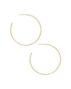 Keeley 50mm Hoop Earrings In 18k Gold Vermeil -Jewelry Shop kendra scott keeley hoop earrings 18k gold vermeil 01 lg