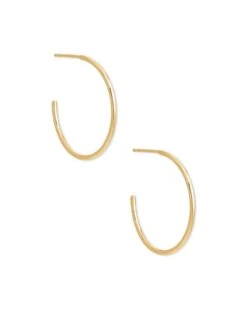 Keeley 25mm Small Hoop Earrings In 18k Gold Vermeil