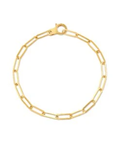 Large Paperclip Chain Bracelet In 18k Gold Vermeil