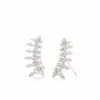 Laurie Ear Climbers In Silver 1 Laurie Ear Climbers In Silver -Jewelry Shop kendra scott laurie ear climbers in silver 00 default lg