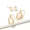 Lee Gold Earring Set In Iridescent Drusy 