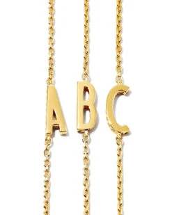 Letter A Inline Initial Necklace In 18k Gold Vermeil -Jewelry Shop kendra scott letter ABC inline initial necklace 18k yellow gold vermeil 03