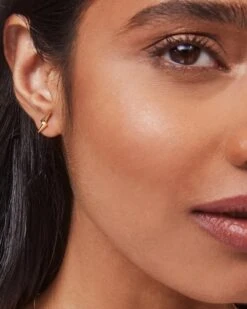 Lightning Bolt Mini Stud Earrings In 18k Gold Vermeil -Jewelry Shop kendra scott lightning bolt mini stud earrings 18k gold vermeil