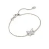Lillia Butterfly Silver Delicate Bracelet In White Crystal -Jewelry Shop kendra scott lillia crystal delicate chain bracelet rhodium white crystal 00