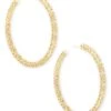 Maggie Hoop Earrings In Gold Filigree -Jewelry Shop kendra scott maggie hoop earring gold filigree lg 00
