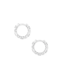 Maggie Huggie Earrings In Silver Filigree -Jewelry Shop kendra scott maggie huggie earring silver filigree lg 00