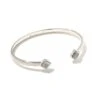 Mallory Silver Cuff Bracelet In Platinum Drusy -Jewelry Shop kendra scott mallory cuff bracelet rhodium platinum drusy 00