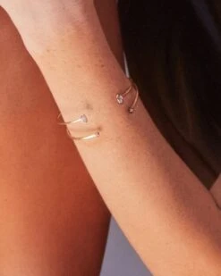 Marisa 14k Yellow Gold Cuff Bracelet In White Diamond 8 Marisa 14k Yellow Gold Cuff Bracelet In White Diamond -Jewelry Shop kendra scott marisa cuff bracelet white diamond