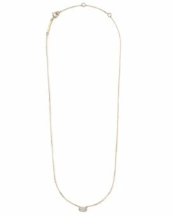 Marisa Pendant Necklace In White Diamond And 14k Yellow Gold -Jewelry Shop kendra scott marisa diamond pendant necklace in 14k yellow gold 01 default lg