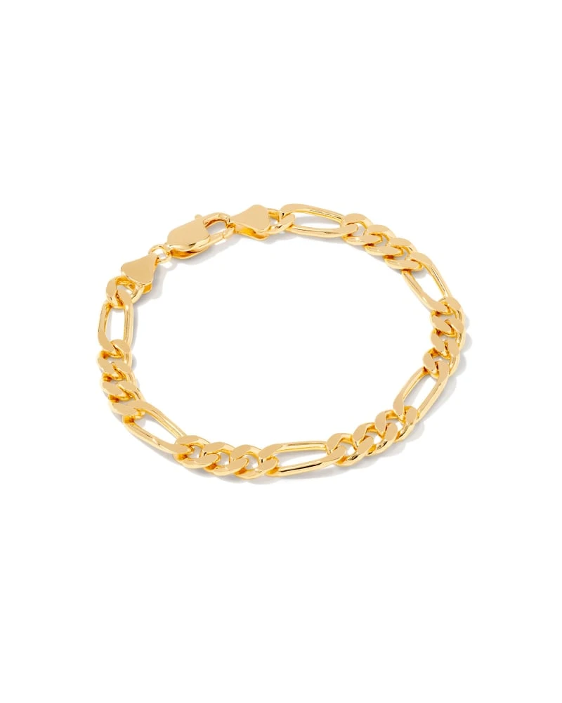 Figaro Chain Bracelet In 18k Gold Vermeil 3 Figaro Chain Bracelet In 18k Gold Vermeil