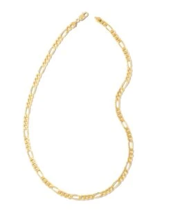 Figaro Chain Necklace In 18k Gold Vermeil