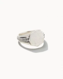 Hicks Signet Ring In Oxidized Sterling Silver