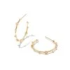 Michelle 14k Yellow Gold Hoop Earrings In White Diamond -Jewelry Shop kendra scott michelle hoop earrings 14k yellow gold white diamond 00