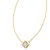 Michelle 14k Yellow Gold Pendant Necklace In White Diamond, .16ct