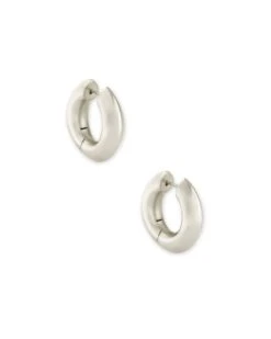 Mikki Hoop Earrings In Silver 7 Mikki Hoop Earrings In Silver -Jewelry Shop kendra scott mikki hoop earrings rhodium 00 lg