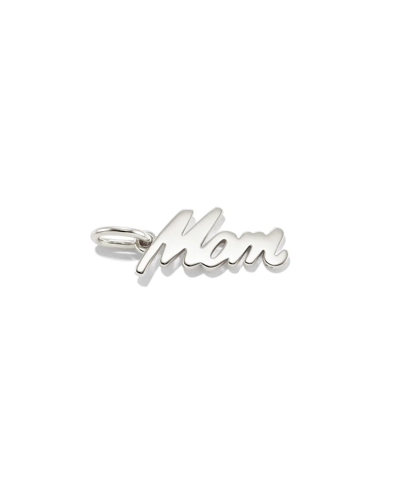 Mom Charm In Sterling Silver 3 Mom Charm In Sterling Silver