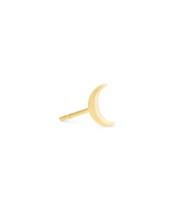 Moon Single Stud Earring in 18k Yellow Gold Vermeil -Jewelry Shop kendra scott moon mini stud earring 18k gold vermeil 00 lg