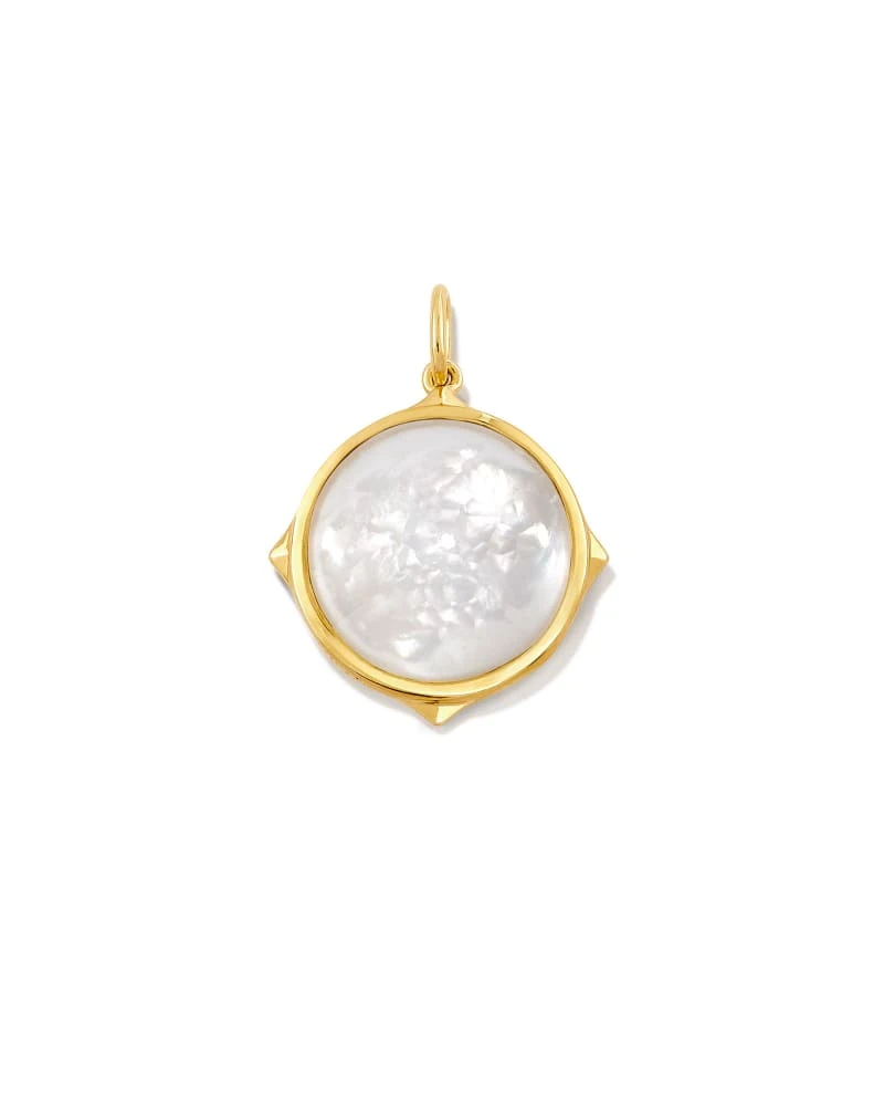 Matilda 18k Gold Vermeil Stone Charm In Ivory Mother-Of-Pearl 3 Matilda 18k Gold Vermeil Stone Charm In Ivory Mother-Of-Pearl