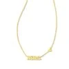 Mrs. Pendant Necklace In Gold -Jewelry Shop kendra scott mrs pendant necklace gold 00