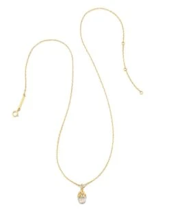 Noelle 14k Yellow Gold Pendant Necklace In Rainbow Moonstone -Jewelry Shop kendra scott noelle pendant necklace 14k yellow gold rainbow moonstone 01