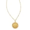 Om 18k Gold Vermeil Pendant Necklace In White Sapphire -Jewelry Shop kendra scott om pendant necklace 18k yellow gold vermeil blue sapphire 00