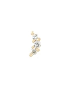 Orion Mini 14k Yellow Gold Single Stud Earring In White Diamond -Jewelry Shop kendra scott orion piercing stud gold diamond 01 lg